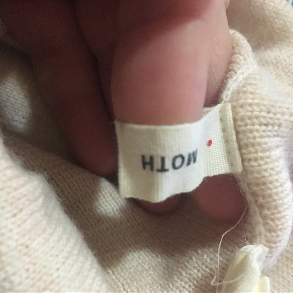 Anthropologie Cream turtleneck wool sweater size s - Picture 6 of 11